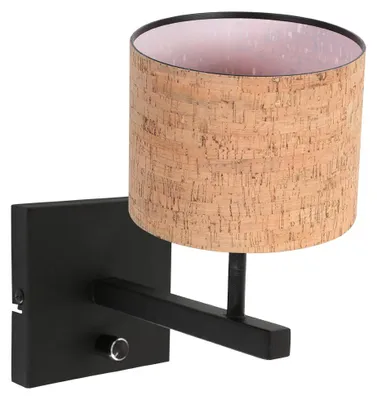 Immagine prodotto di Lampada da parete - naturale nero - Stang - metallo tessile - lampada da letto - E27 - 4352ZW - Steinhauer
