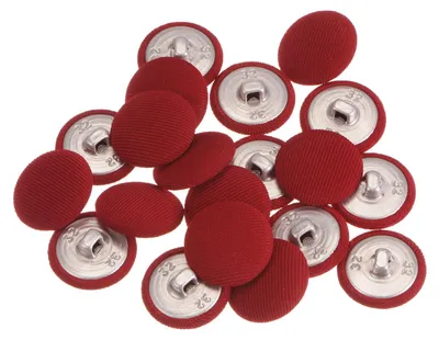 Stoffknöpfe 20 Stück, 20 mm, rot, für Kleidung