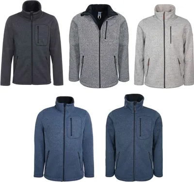 Produktbild von ELKLINE FAT CHANCE Herren Winddichte Strickfleecejacke, Größe:S, Farbe:White - Black