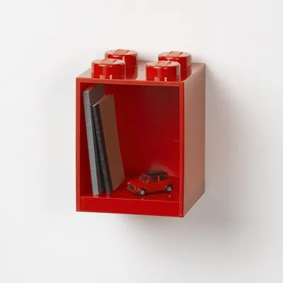 Obrázek produktu pro LEGO Brick 4 závěsná police - červená