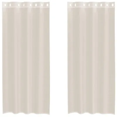 Obrázok produktu pre vidaXL Voálové záclony s očkami 2 ks. Krémová 140x245 cm
