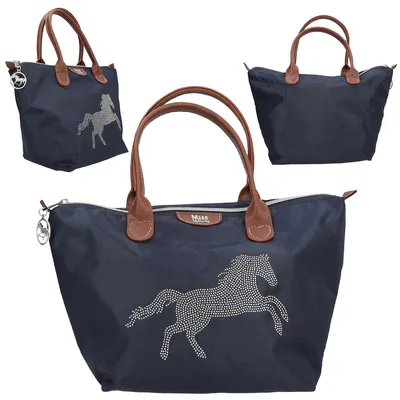 Immagine prodotto di Borsa a mano Depesche Miss Melody blu Shopper LUXURY HORSE con motivo a cavallo