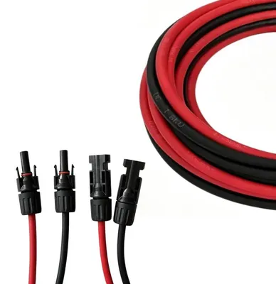 Zdjęcie produktu dla Kabel solarny, odporny na promieniowanie UV, podwójna izolacja, 6 mm², długość 10 metrów