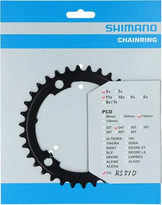 Zdjęcie produktu dla Tarcza łańcuchowa Shimano Rs510 czarna 50t