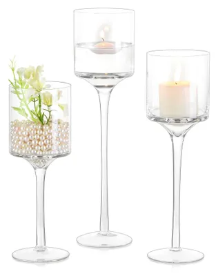 Imagen del producto de Elzusha - Juego de 3 portavelas para velas de diferentes tamaños