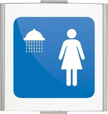 Produktbild von FRANKFURT Türschild 120x120mm mit Piktogramm Dusche Damen