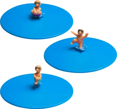 Produktbild von Lurch 3er Set Splash Boys Sommerdeckel Glasdeckel aus Silikon