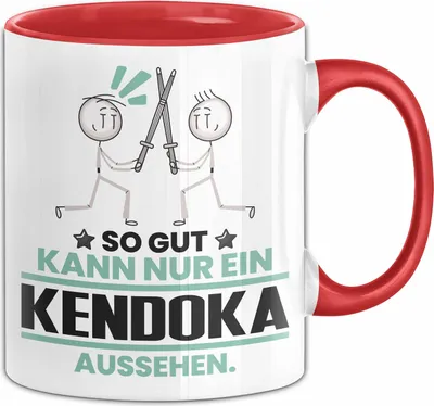 Produktbild von Kendoka Geschenk Tasse So Gut Kann Nur Ein Kendoka Aussehen Geschenkidee Kaffee-Becher (Rot)