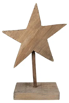 Immagine prodotto di Stella decorativa Clayre & Eef 15x8x21 cm Legno marrone