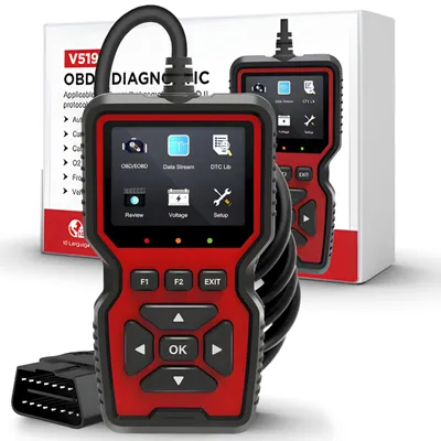 Produktbild von Diagnosetester Universell - Fehlercode Leser - OBD2 Diagnosetool - Europäische Funktionen - Langlebig - Spannungsbereich 9-16 V - Diagnosetool