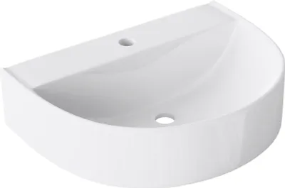 Produktbild von doporro Waschbecken Gäste-WC Aufsatzwaschbecken 44x60x16cm aus Keramik weiß Waschplatz inkl. Nano-Versiegelung Brüssel896