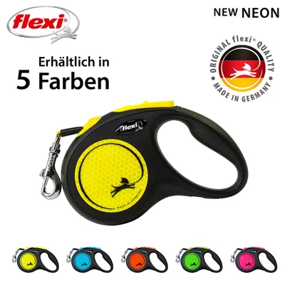 Produktbild von Flexi NEW NEON M, Gurt 5m, neon-grün