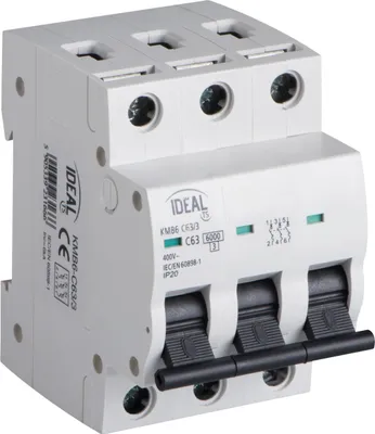 Obrázok produktu pre Istič 3P C 63A 6kA AC KMB6-C63/3 23166