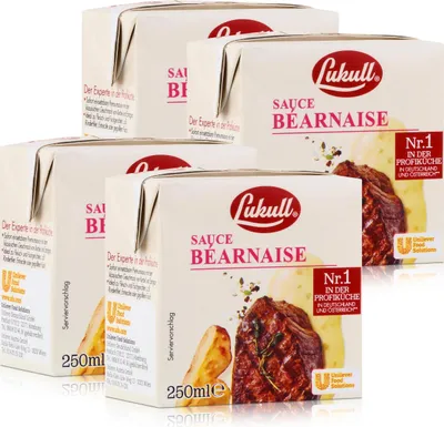 Produktbild von Lukull Sauce Béarnaise 250ml - Ideal zu Fleisch und Fischgerichten (4er Pack)