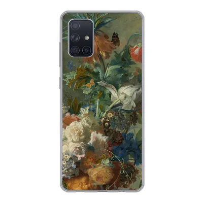 Produktbild von MuchoWow® Handyhülle Schutzhülle Hülle für Samsung Galaxy A51 5G Stilleben mit Blumen - Gemälde von Jan van Huysum Silikon Softcase Handy Hülle - Abbildung