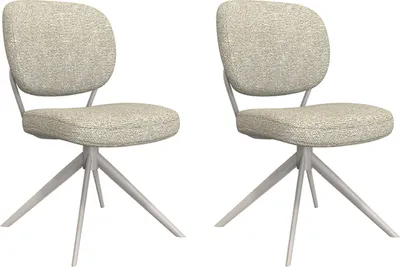 Produktbild von LABEL51 Esszimmerstuhl Geneva - Natur - Bouclé - 2er-Set