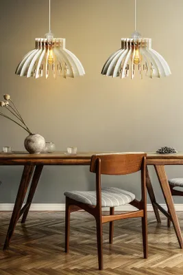 Produktbild von Opviq, 166- 166FLH, Weiß, Kronleuchter, MDF -Körper