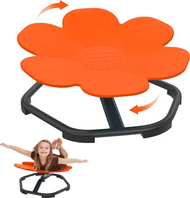 Produktbild von YUENFONG Sensorischer Drehstuhl fš¹r Autismus, Kinder Karussell, Kinderdrehstuhl Training Physische Koordination und Gleichgewicht, Balance Stuhl fš¹r Kinder, rutschfeste Metallbasis, Orange