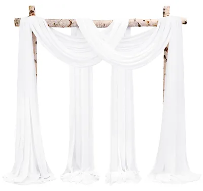 Imagen del producto de Solidchoice - Juego de 4 cortinas blancas de tipo "chiffon" para decoración de bodas