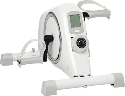 Produktbild von Pedaltrainer - Mini-Heimtrainer - Magnetischer Widerstand 8 Stufen - LCD-Display - Verstellbarer Widerstand - Bein- und Cardio-Training - Weiß