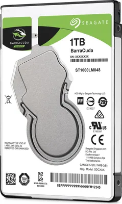 Productafbeelding van Seagate Barracuda 2.5", 1 TB, 5400 omwentelingen per minuut, 128 MB, 2.5 inch, Serial ATA III