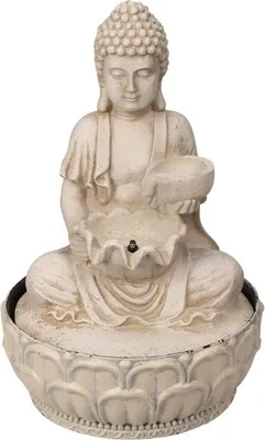 Produktbild von Zimmerbrunnen mit LED-Beleuchtung 29 cm Buddha beige