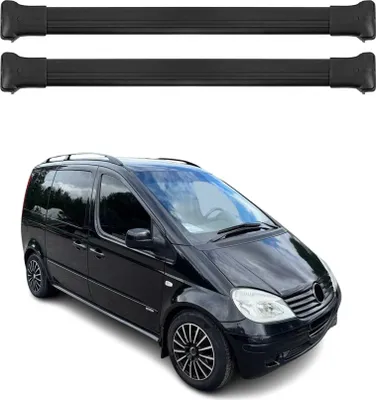 Zdjęcie produktu dla Poprzeczne relingi dachowe do Mercedes Vaneo 2002-2005 Czarny Aluminium