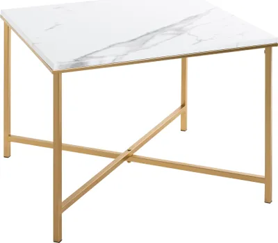 Produktbild von HAKU Beistelltisch gold, marmoroptik - MDF, Metall, B/H/T: 60x47x60 cm