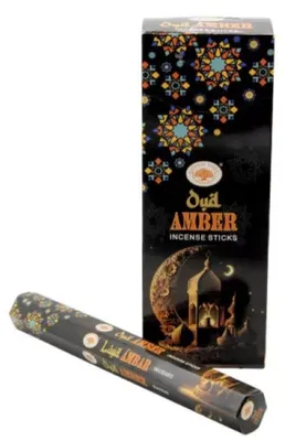 Produktbild von Green Tree Räucherstäbchen "Oud Amber" Hexa 20St.