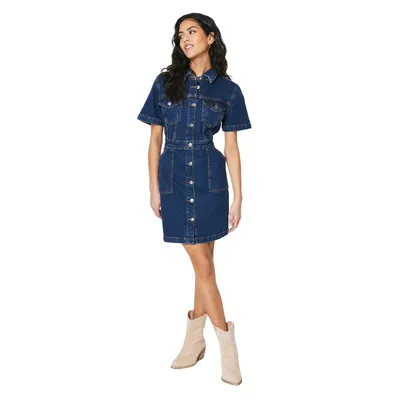 Produktbild von Dorothy Perkins - Minikleid für Damen DP4846 (36 DE) (Indigoblau)