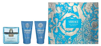 Produktbild von Versace Eau Fraiche Geschenkset Eau de Toilette 50ml/Bath & Shower Gel 50ml/Aftershave Balm 50ml