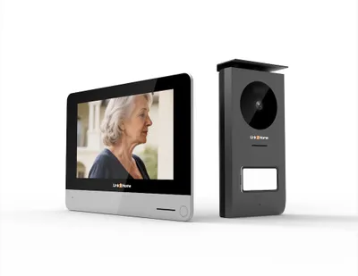 Produktbild von Vernetztes Video-Türsprechanlagensystem mit 7-Zoll-Farbbildschirm, 1080p-Kamera und RFID-Ausweisen