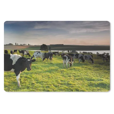 Produktbild von MuchoWow® Mauspad Mousepad Kuh - Gras - Sonnenuntergang 27x18 cm - Mousepads - Maus Mat - Pad - Mausunterlage - Büroartikel - Desk Matten