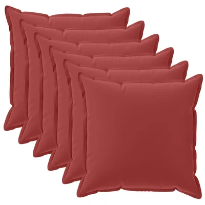 Immagine prodotto di vidaXL, copridivano 6 pezzi, colore bordeaux, tessuto: poliestere, dimensioni: 35 x 35 cm