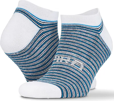 Obrázok produktu pre 3-balenie zmiešaných pruhovaných ponožiek  Sneaker Socks White Grey Blue s/m