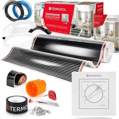 Produktbild von Termofol Elektrische Heizfolie mit Thermostat H3, Weiß, 60 W/m², 1m²