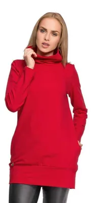 Produktbild von Damen Longshirt mit Taschen; Rot XL/42