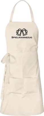Produktbild von Huuraa Schürze Spielmannszug Schützenfest Natur mit Taschen Baumwolle Kochschürze Geschenkidee