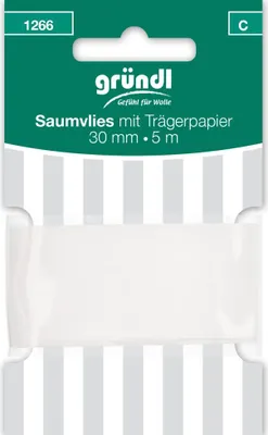 Produktbild von Gründl Saumvlies mit Trägerpapier 30 mm x 5 m weiß