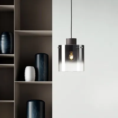 Produktbild von Hängelampe Ø 20 cm, 120 cm Höhe, E27, max. 60 W, Metall/Glas