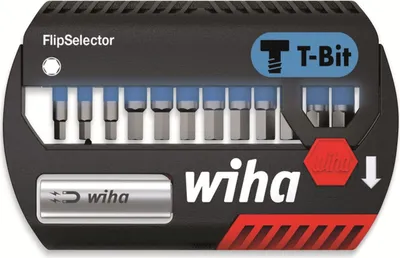 Produktbild von WIHA 41825 Bit-Satz FlipSelector, 13-teilig Sechskant, 25 mm, T-Bit (41825)