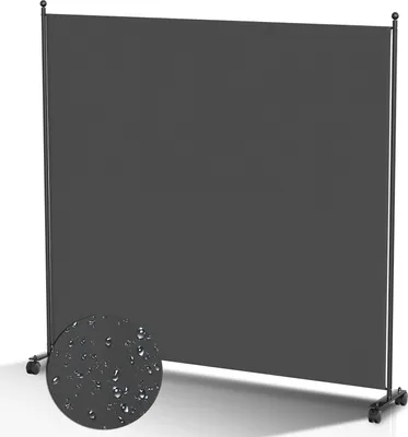 Produktbild von Paravent auf Rollen 1 teilig Anthrazit 187x181 cm Outdoor Raumteiler Garten Spanische Wand Trennwand Raumtrenner