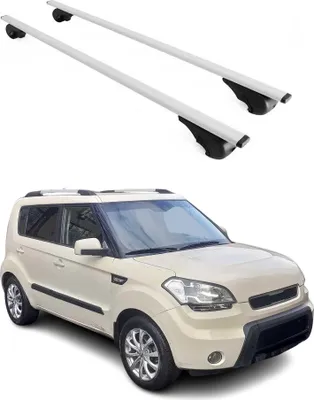Image de Barres de toit Transversales pour Kia Soul 2009-2013 Fer Argent