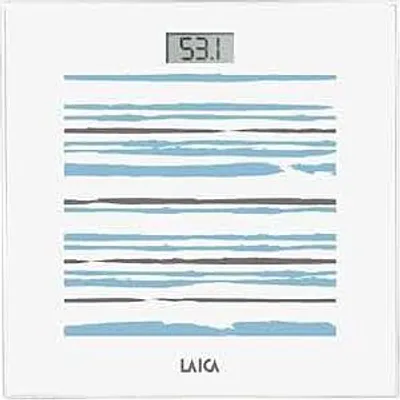 Immagine prodotto di LAICA PS1082B Bilancia Pesapersone Digitale Vetro Blu LCD 100g kg/Lb 30,3x30,3cm