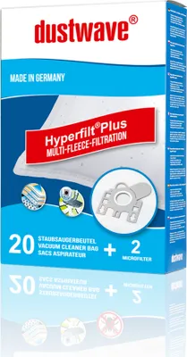 Produktbild von 20x dustwave® PREMIUM-Staubsaugerbeutel für Miele - S4015, S4121, S4210, S4211, S4221, S4241, S4560 / Extradickes Spezialvlies für Allergiker - Markenstaubfiltertüten  Germany