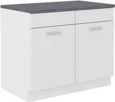 Produktbild von Spülenschrank Maria 100cm weiß matt