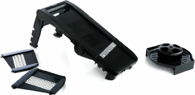 Image de Mastrad Mandoline avec 3 lames, Coupe-légumes, Plastique, Acier, Noir, F21001