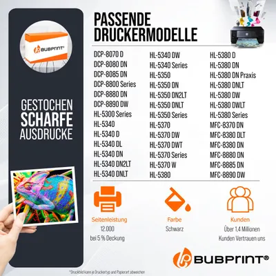 Produktbild von Toner Black kompatibel für Brother TN-3280 TN3280 (12.000S)