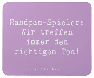 Produktbild von Mr. & Mrs. Panda Mouse Pad Spruch Handpan Spieler - Lavendeltraum - Geschenk, Harmonie, Klänge, mauspad laptop, Musiker, Meditationsinstrument, Klangschalen, Instrument