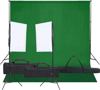 Zdjęcie produktu dla Fotograficzny zestaw studyjny z lampami i tłem